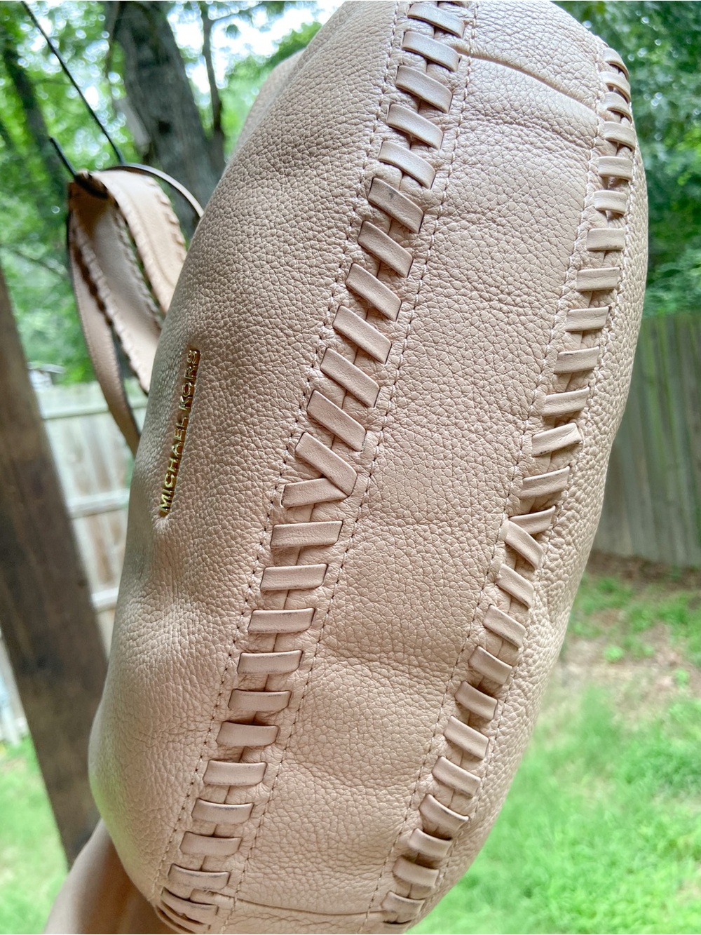 Michael Kors Lauryn Large Hobo Slouchy Bag Pebbled Leather Whipstitch & Tassel - Picture 6 of 15